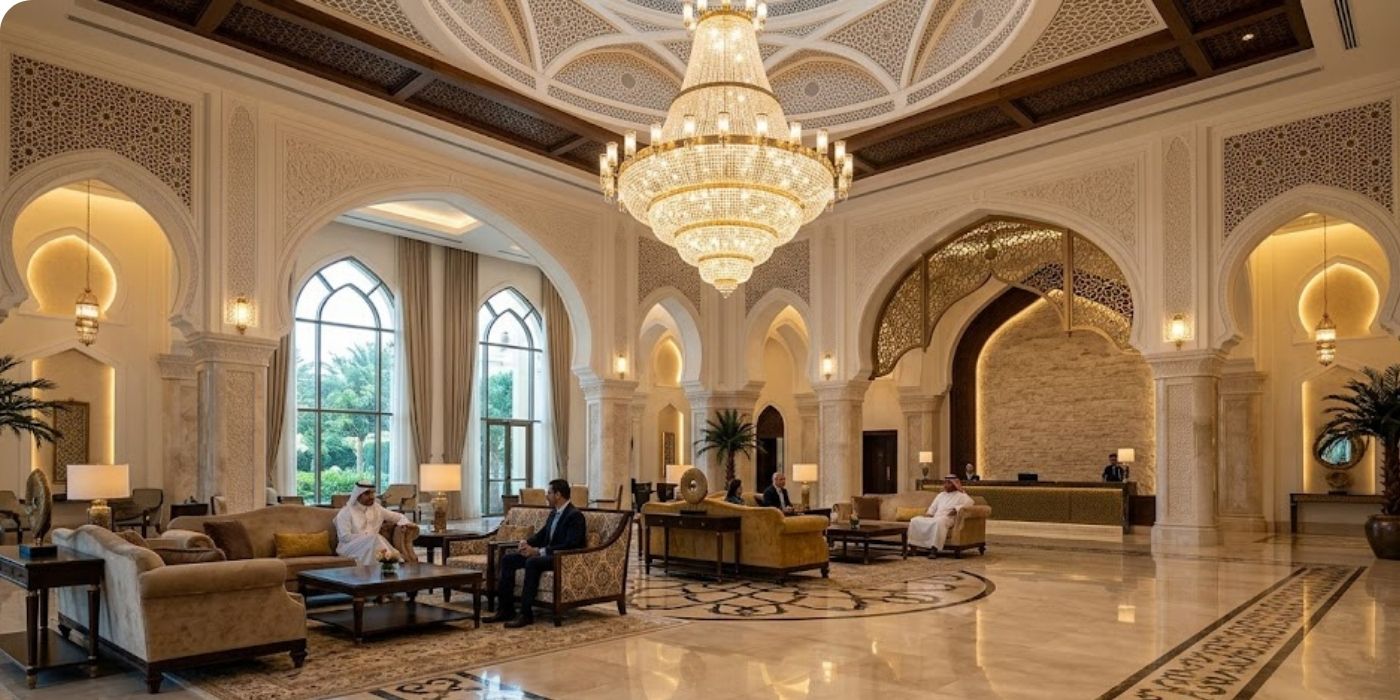 Case Study Luxury Hotel Lobby KSA — RankRush Digital Marketing Saudi Arabia